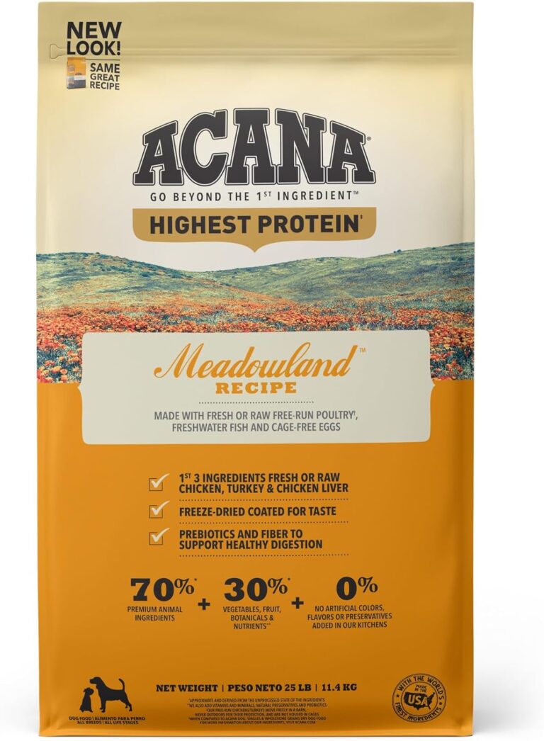 Acana Highest Protein Meadowland Recipe Grain-Free Dry Dog Food