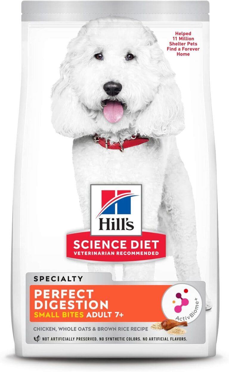 Hill’s Science Diet Adult 7+ Perfect Digestion Small Bites Chicken, Whole Oats & Brown Rice Recipe Dry Dog Food