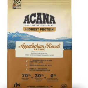 Acana Highest Protein Appalachian Ranch Recipe Grain-Free Dry Dog Food