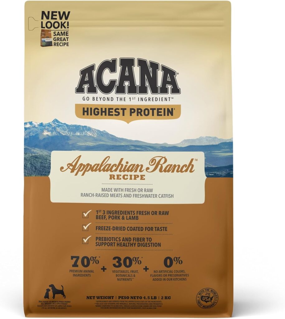Acana Highest Protein Appalachian Ranch Recipe Grain-Free Dry Dog Food