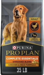 Purina Pro Plan Adult Complete Essentials Shredded Blend Chicken & Rice Formula Dry Dog Food