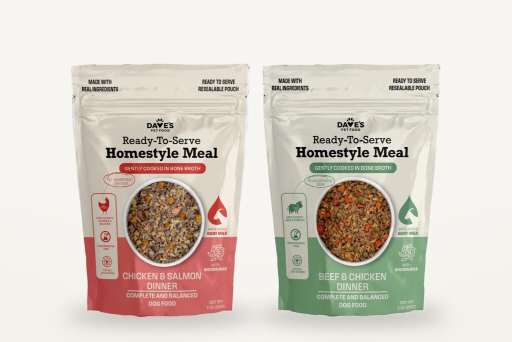 Dave's Pet Food dog food packagings