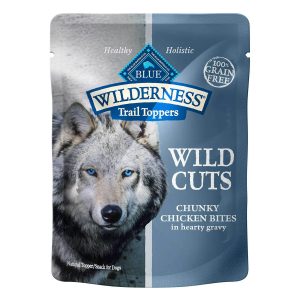 Blue Wilderness Wild Cuts Trail Toppers Chunky Chicken Bites in Hearty Gravy Grain-Free Dog Food Topper
