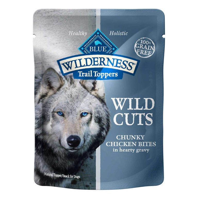 Blue Wilderness Wild Cuts Trail Toppers Chunky Chicken Bites in Hearty Gravy Grain-Free Dog Food Topper