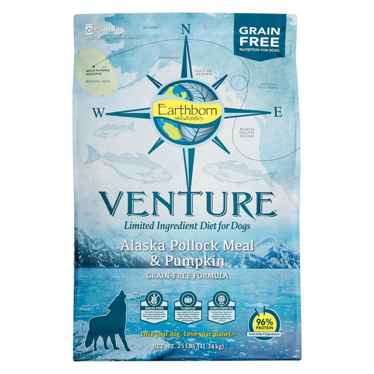 Earthborn Holistic Venture Limited Ingredient Grain-Free Alaska Pollock Meal & Pumpkin Dry Dog Food
