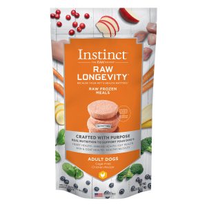 Instinct Raw Longevity Patties Cage-Free Chicken Recipe Frozen Dog Food