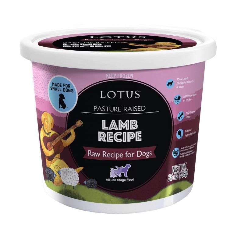 Lotus Pasture Raised Lamb Recipe Raw Frozen Dog Food