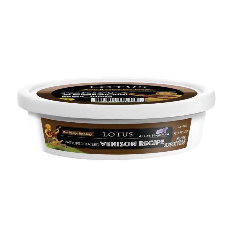 Lotus Pasture Raised Venison Recipe Raw Frozen Dog Food