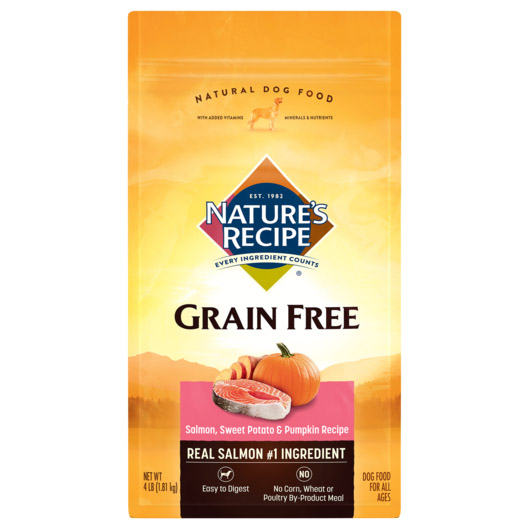 Nature’s Recipe Grain-Free Easy to Digest Salmon, Sweet Potato, & Pumpkin Recipe Dry Dog Food
