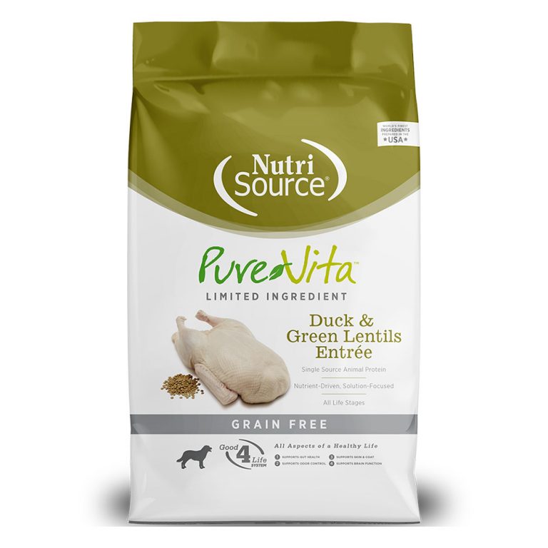 NutriSource PureVita Grain-Free Duck & Green Lentils Entree Dry Dog Food