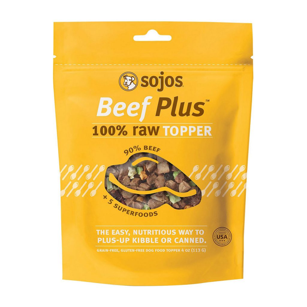 Sojos Beef Plus Raw Dog Food Topper