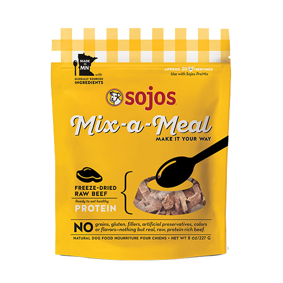 Sojos Mix-a-Meal Freeze-Dried Beef Dog Food Mixer