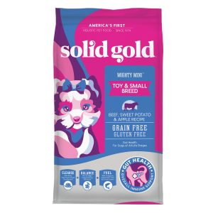 Solid Gold Mighty Mini Toy & Small Breed Beef, Sweet Potato & Apple Recipe Grain-Free Dry Dog Food