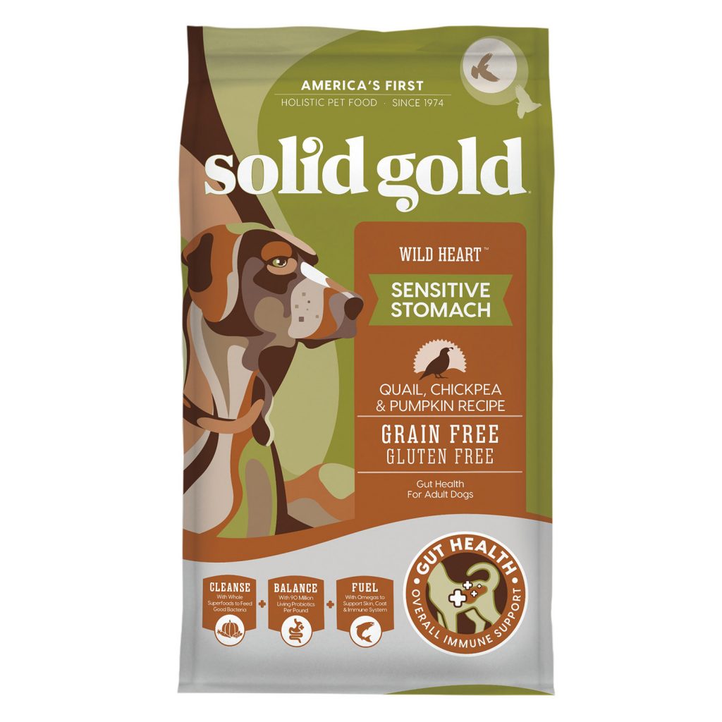 Solid Gold Wild Heart Sensitive Stomach Quail, Chickpea & Pumpkin Recipe Grain-Free Dry Dog Food