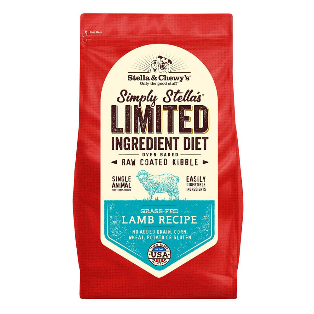 Stella & Chewy’s Limited Ingredient Grass-Fed Lamb Raw Coated Kibble Grain-Free Dry Dog Food