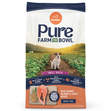 Canidae Pure Farm To Bowl Wild-Caught Salmon & Lentil, Small Breed Recipe Grain-Free Dry Dog Food