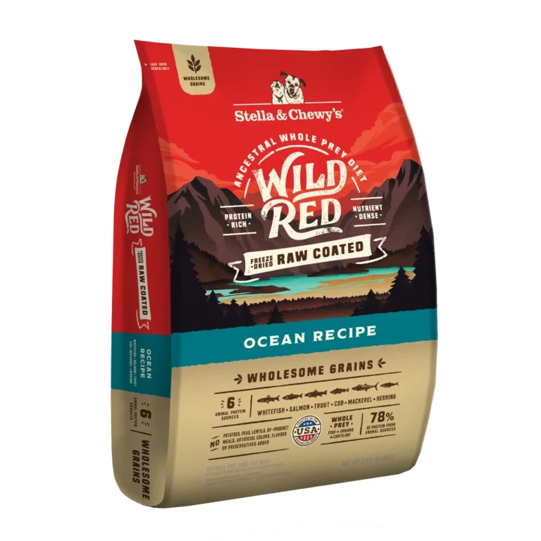 Stella & Chewy’s Wild Red : Whole Prey Ocean Fish Recipe, Raw Coated Kibble - Protein Rich Poultry Free with Grain Dry Dog Food