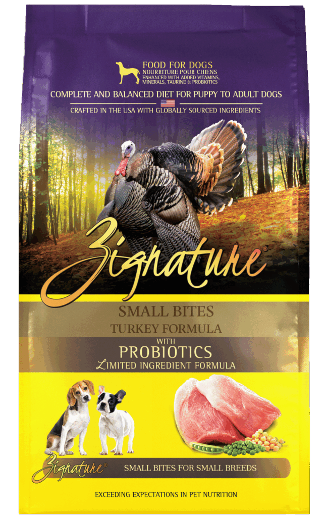 Zignature Original Small Bites Turkey Formula with Probiotics Grain-Free Dry Dog Food