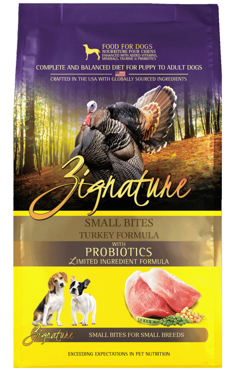 Zignature Original Small Bites Turkey Formula with Probiotics Grain-Free Dry Dog Food