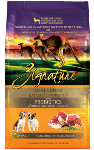 Zignature Original Small Bites Kangaroo Formula with Probiotics Grain-Free Dry Dog Food