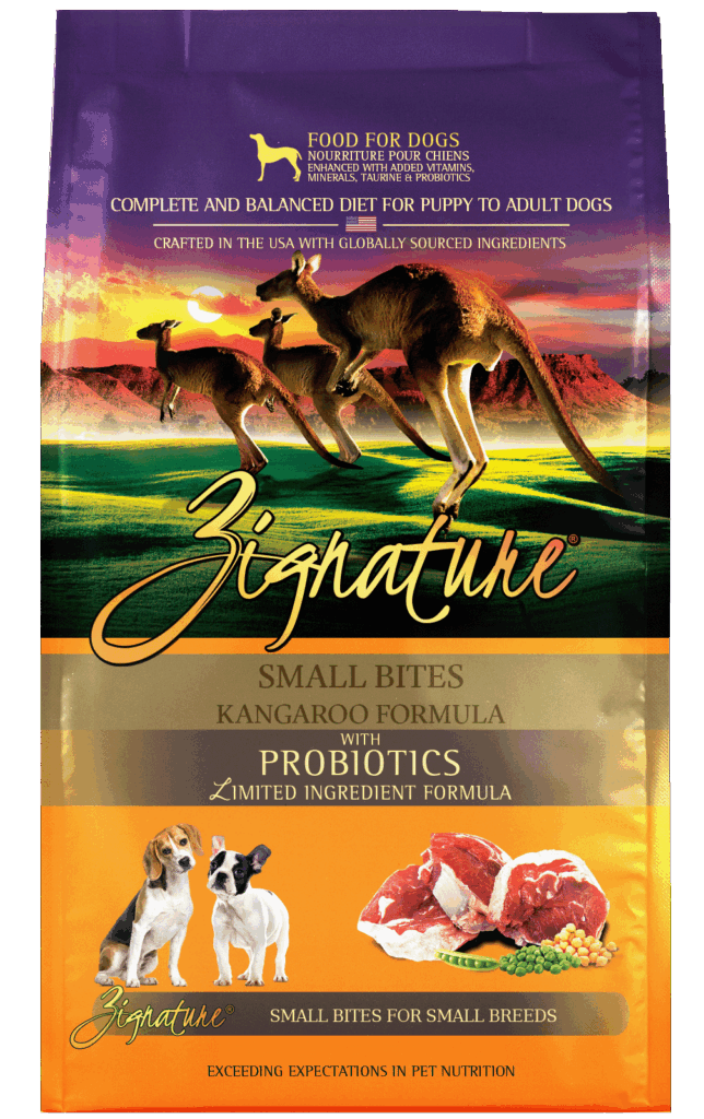 Zignature Original Small Bites Kangaroo Formula with Probiotics Grain-Free Dry Dog Food
