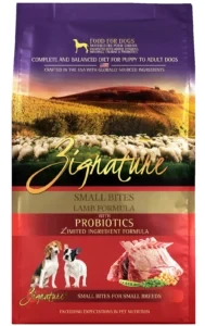 Zignature Original Small Bites Lamb Formula with Probiotics Grain-Free Dry Dog Food