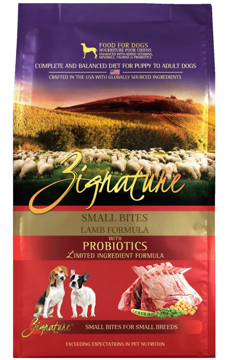 Zignature Original Small Bites Lamb Formula with Probiotics Grain-Free Dry Dog Food