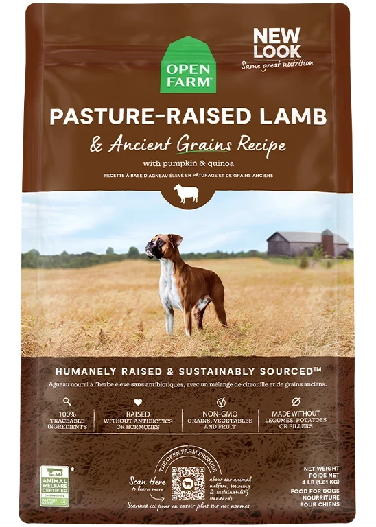 Open Farm Pasture-Raised Lamb Ancient Grains Dry Dog Food