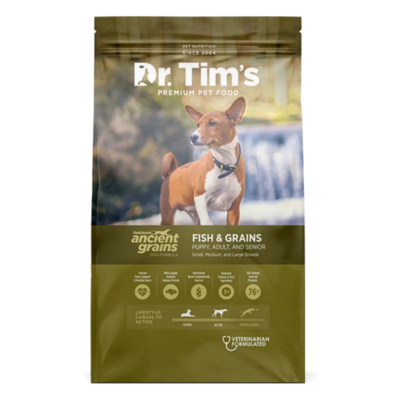 Dr. Tim’s Heirloom Ancient Fish & Grains Dry Dog Food