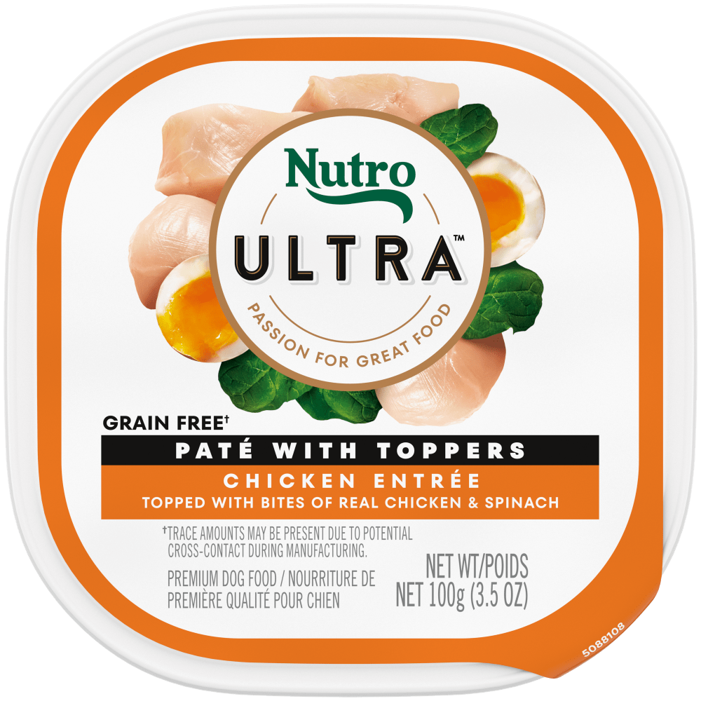 Nutro Chicken Entreé topped with Bites of Real Chicken & Spinach Grain-Free Wet Dog Food