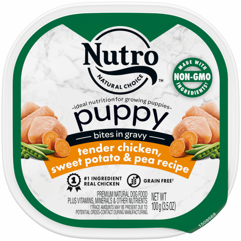 Nutro Puppy Tender Chicken, Sweet Potato & Pea Recipe Bites in Gravy Grain-Free Wet Dog Food
