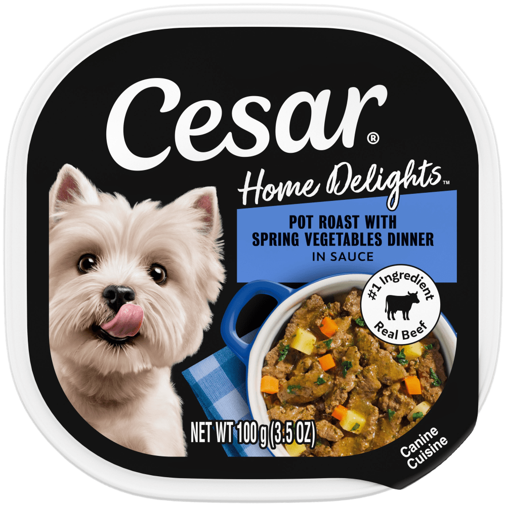 Cesar Home Delights Pot Roast with Spring Vegetables Dinner Wet Dog Food