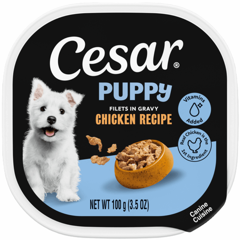 Cesar Puppy Filets in Gravy Puppy Food, Chicken Recipe Wet Dog Food