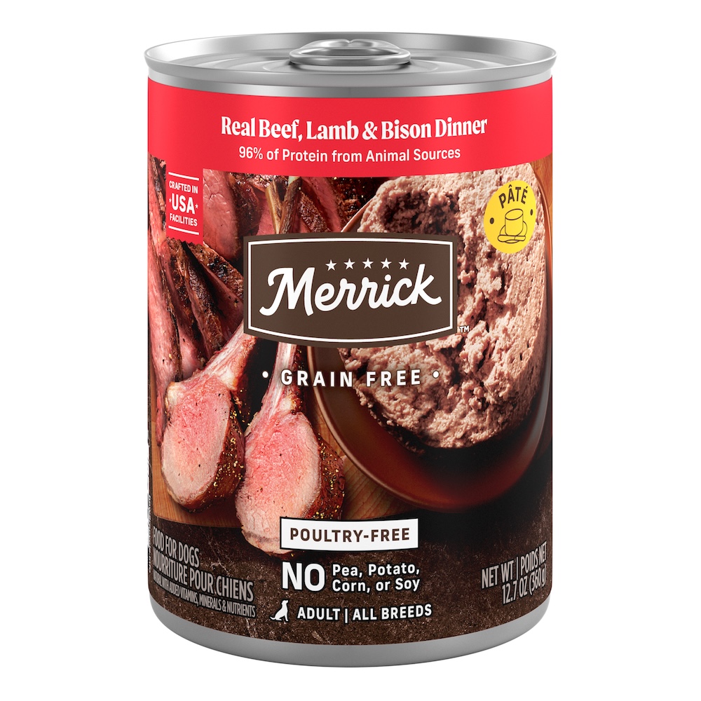 Merrick Real Beef, Lamb and Bison Grain Free Wet Dog Food