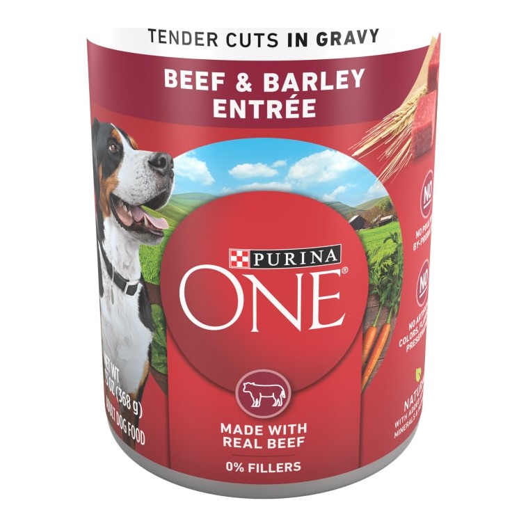Purina ONE Beef & Barley Tender Cuts in Gravy Wet Dog Food