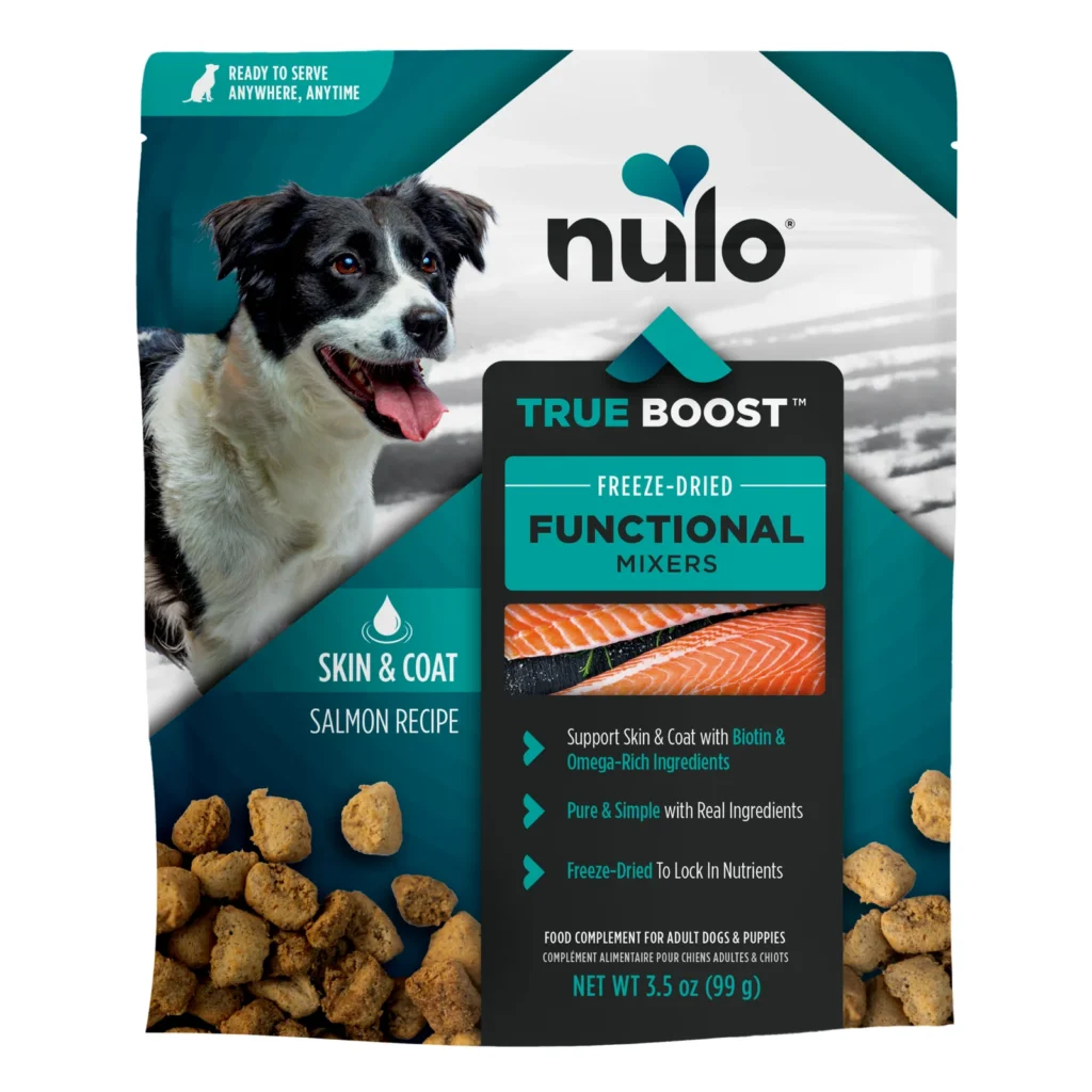 Nulo FreeStyle True Boost Skin & Coat Functional Mixers Salmon Recipe Grain-Free Dog Food Topper