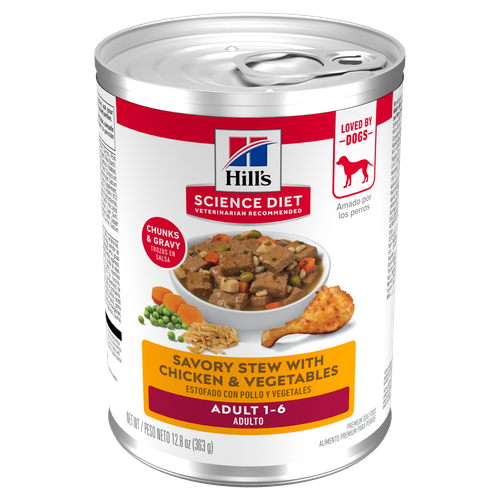 Hill’s Science Diet Adult Savory Stew with Chicken & Vegetables Wet Dog Food