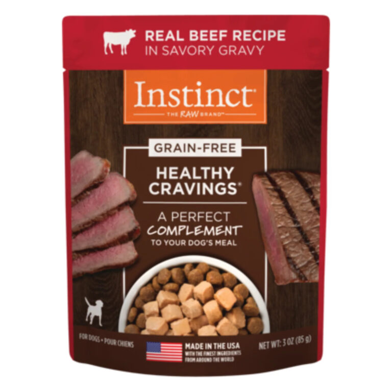 Instinct Original Healthy Cravings Toppers Real Beef Recipe Grain-Free Dog Food Topper