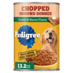 Pedigree Chopped Ground Dinner Adult Can, Turkey & Bacon Wet Dog Food