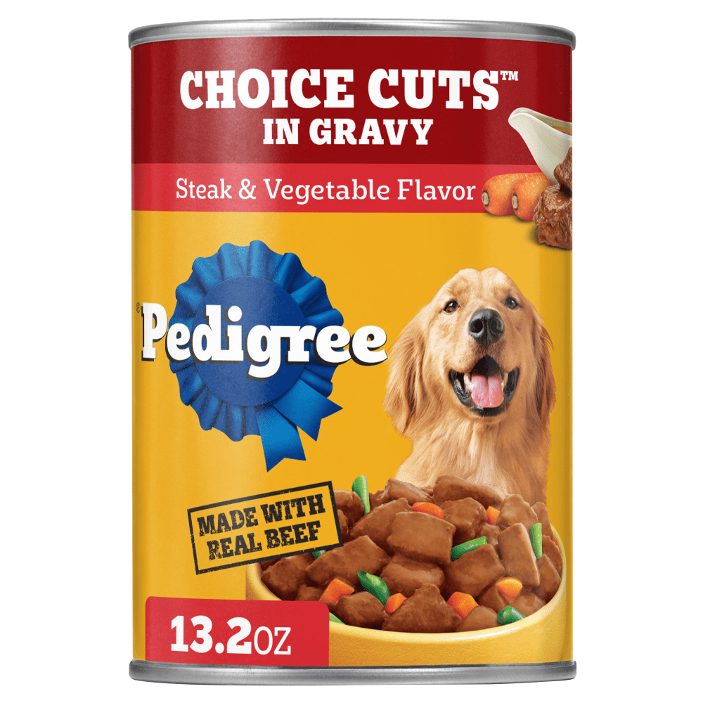 Pedigree Choice Cuts IN Gravy Adult Can, Steak & Vegetable Wet Dog Food