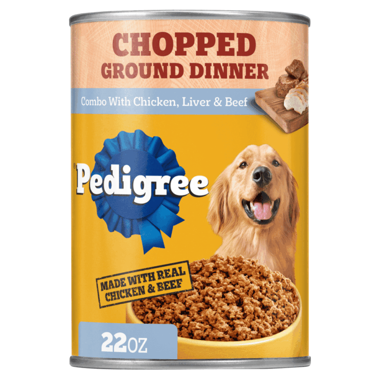 Pedigree Chopped Ground Dinner Adult Can, Chicken, Liver & Beef Wet Dog Food