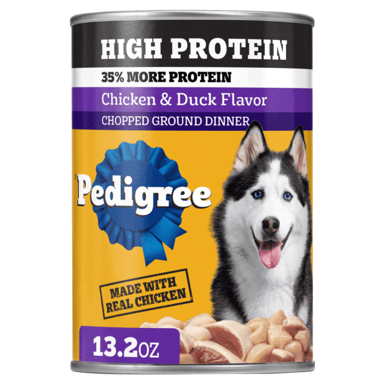Pedigree High Protein Chopped Ground Dinner Can, Chicken & Duck Wet Dog Food