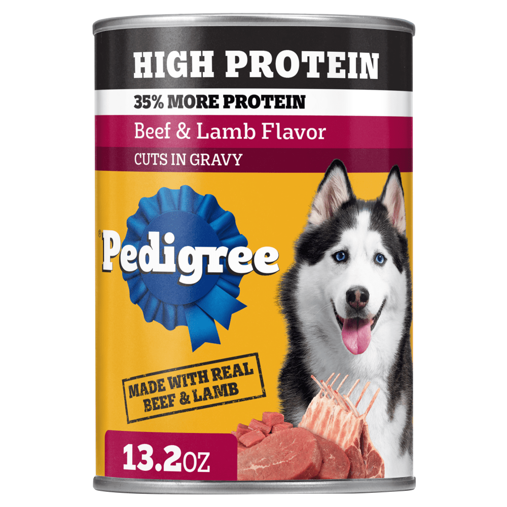 Pedigree High Protein Adult Can, Beef & Lamb Wet Dog Food
