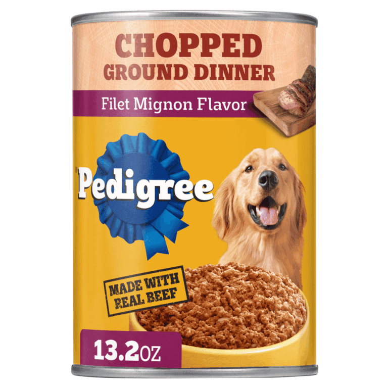 Pedigree Chopped Ground Dinner Adult Can, Filet Mignon Wet Dog Food