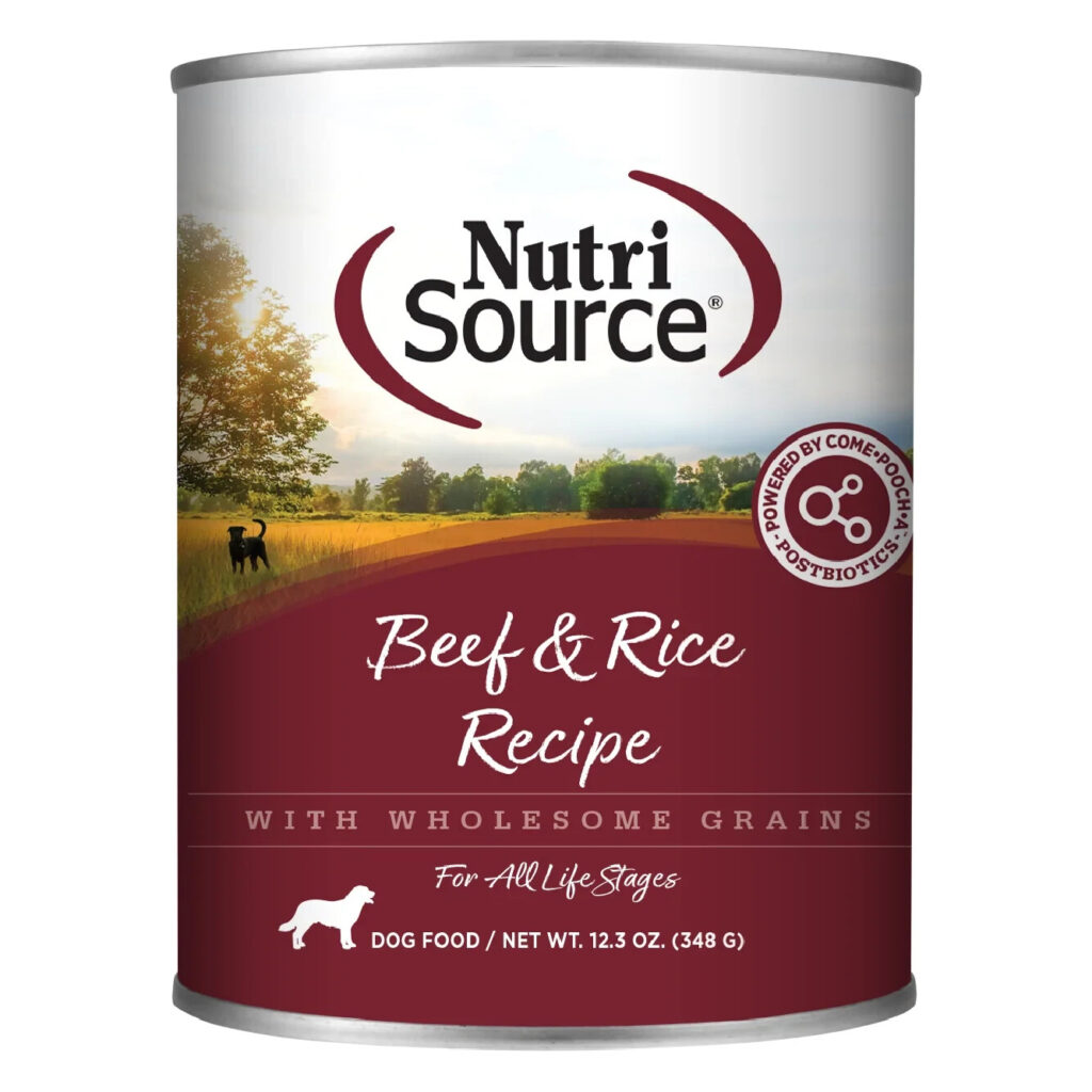 NutriSource Beef & Rice Wet Dog Food