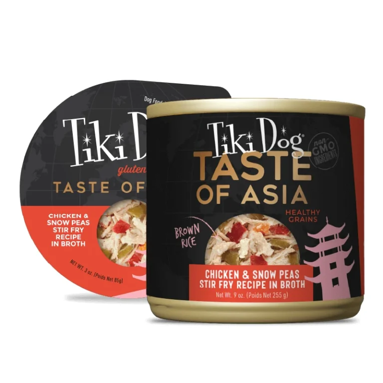 Tiki Dog Taste of the World Chicken & Snow Peas Stir Fry Recipe Wet Dog Food