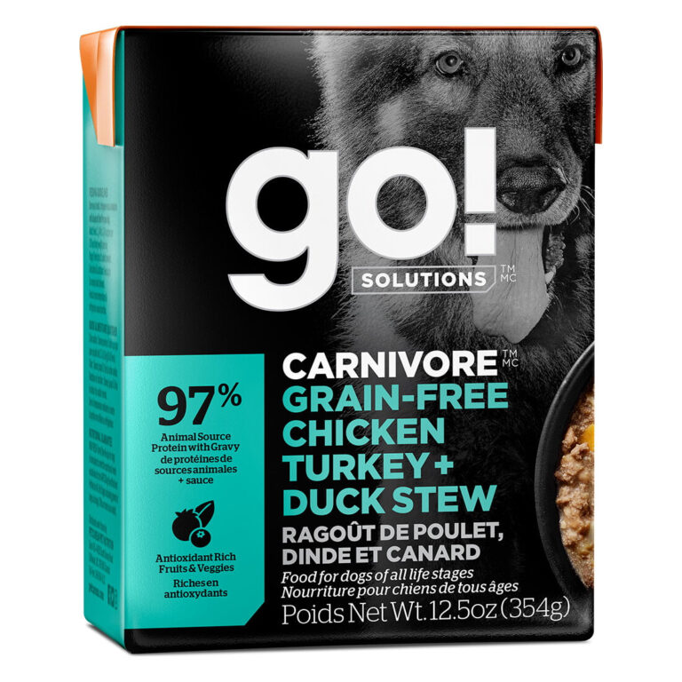 Go! Solutions Carnivore Chicken, Turkey + Duck Stew Grain-Free Wet Dog Food