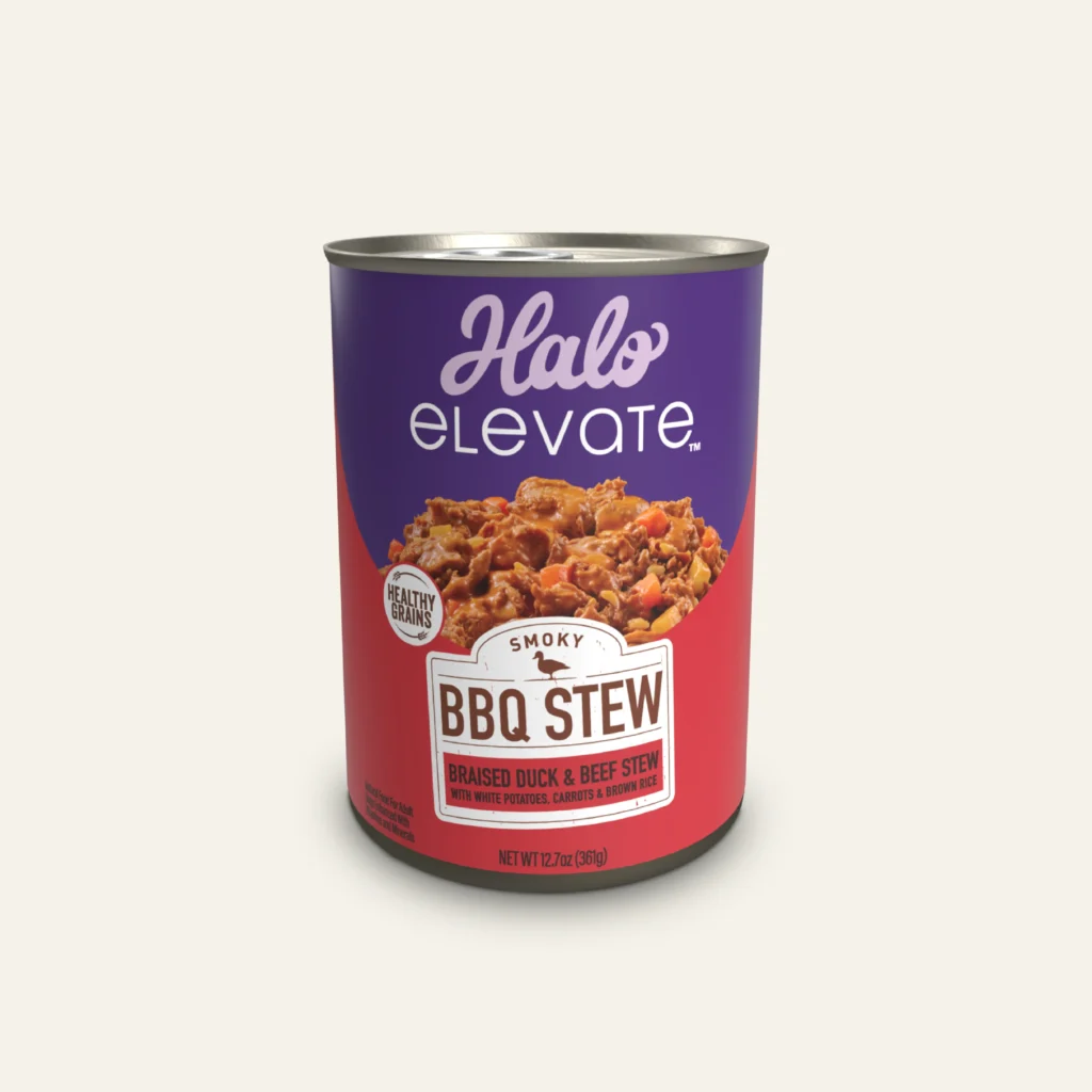 TruDog Elevate Smoky BBQ Stew Healthy Grains Braised Duck & Beef Stew w/ Whit Wet Dog Food