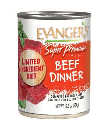 Evanger’s Super Premium Beef Dinner for Dogs Grain-Free Wet Dog Food
