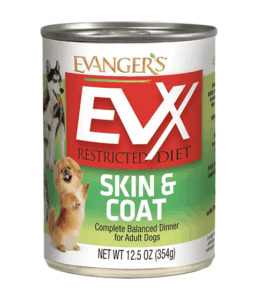 Evanger’s Super Premium EVX Restricted Diet: Skin & Coat Wet Dog Food